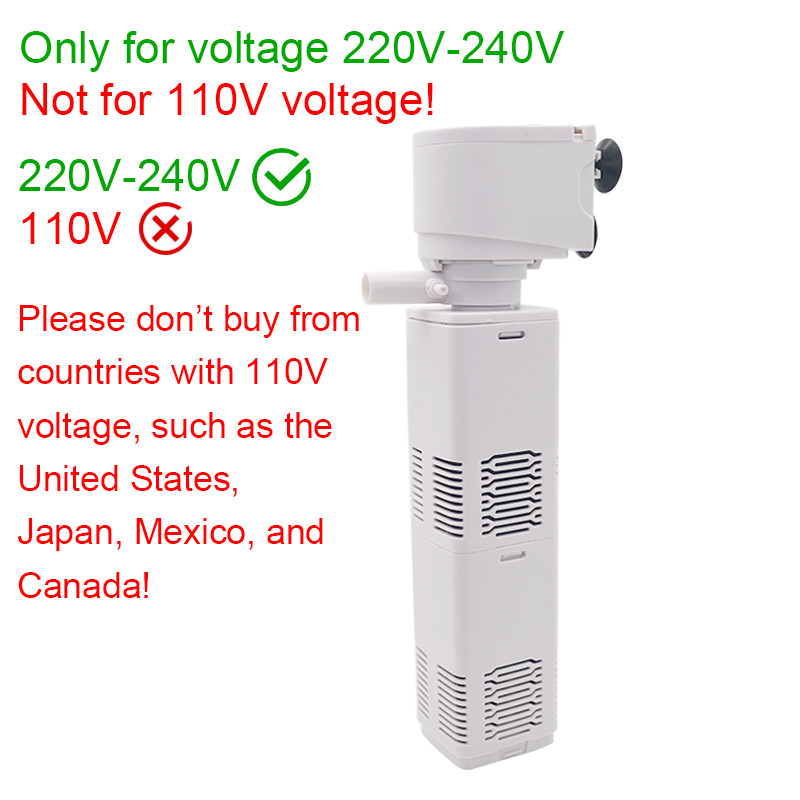 Aquarium Filter Pump Fish Tank Submersible Silent Air Oxygen Aerator Water Change Pump Aquarium Air 