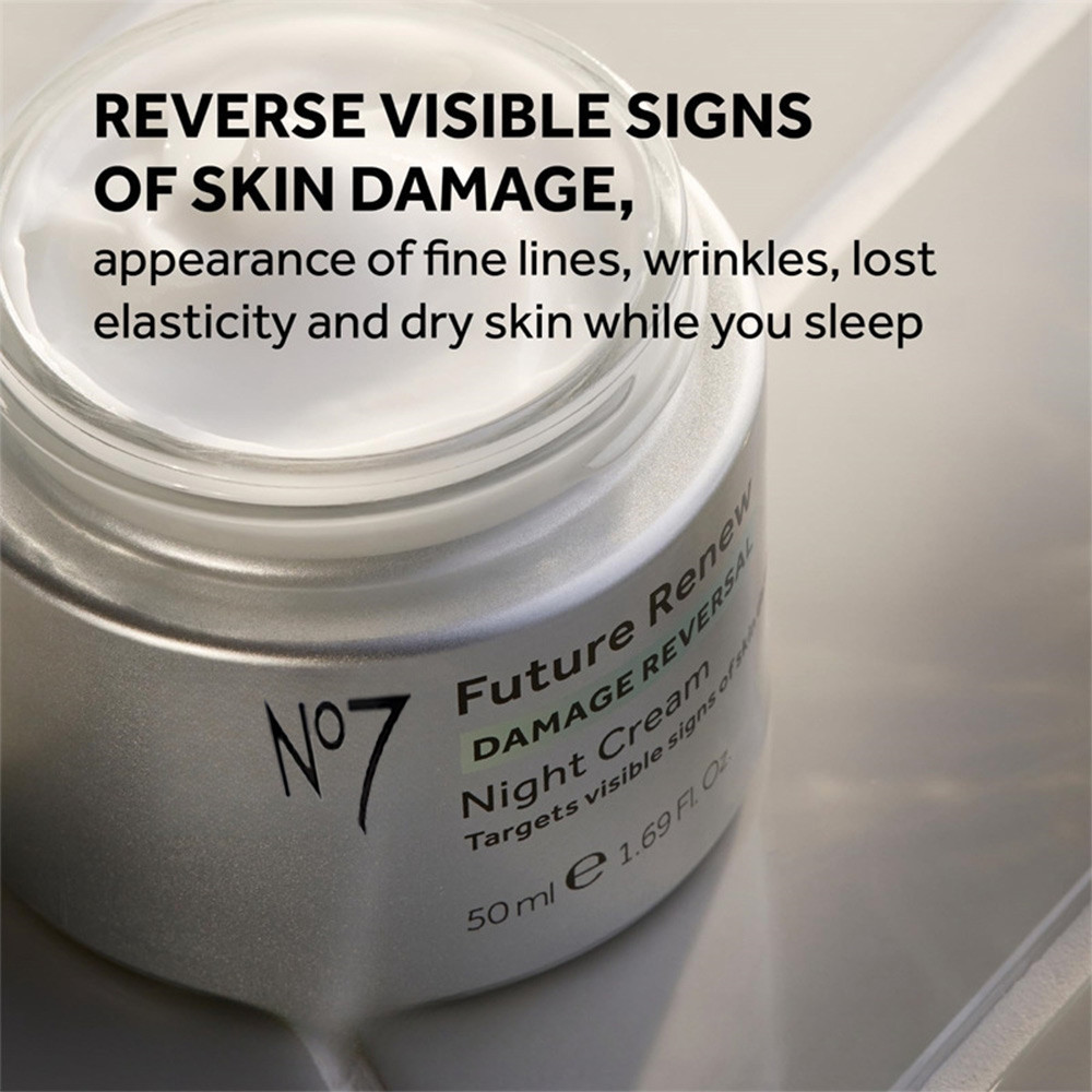 No7 Future Renew Damage Reversal Night Cream - Anti Aging Face Moisturizer 50ml