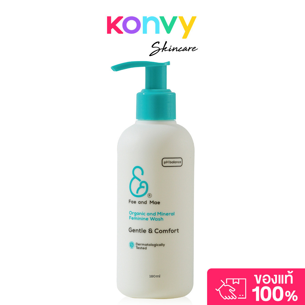 Fae and Mae Organic And Mineral Feminine Wash 180ml ผลิตภัณฑ์ออร์แกนิกทำความสะอาดจุดซ่อนเร้น.