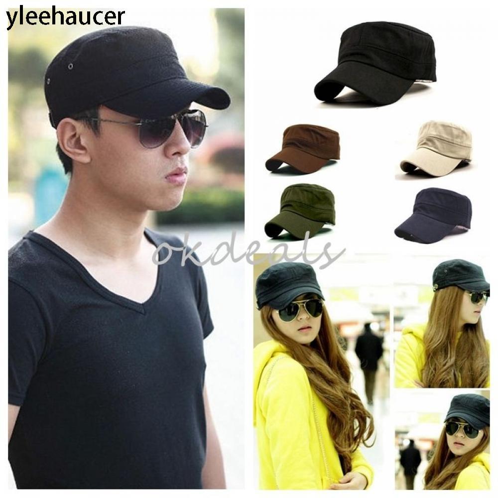 YLEEHAUCER Plain Cap Patrol Outdoor Vintage Cotton
