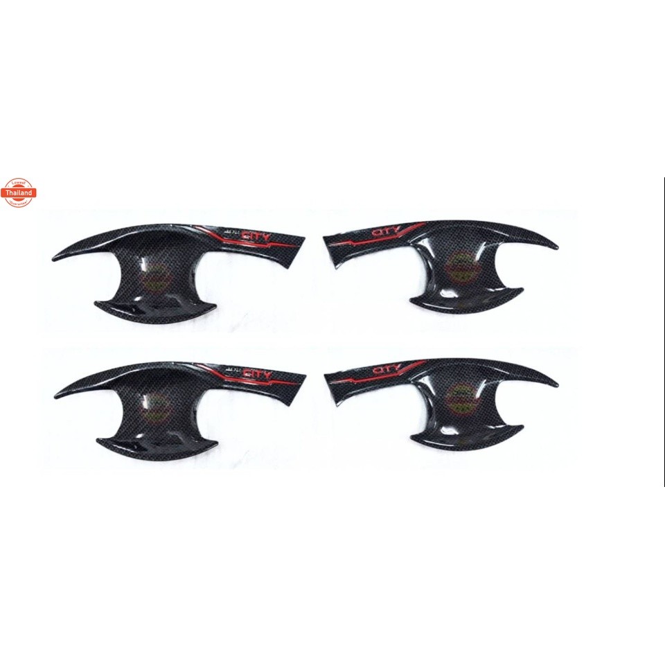 เ้ากันรอยประตูเคฟล่าโลโก้แดง Honda City2020 กันรอยข้างประตูcity2020 กันเหยียcity2020 ของแต่งcity all