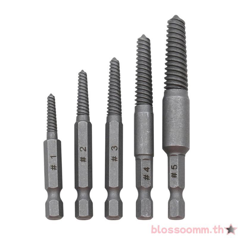 BLOSS Strength Damaged Screw Extractor Set Screw Remover Tools กําจัดง่าย