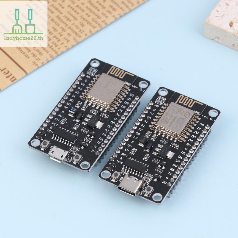 DOULLADY Nodemcu Lua V2.1 ESP8266 ESP-12F บอร์ดพัฒนา WIFI Micro USB- CH340 กระดานดําพร้อมปุ่มแฟลชและ