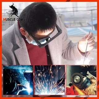 MUSCLE COW แว่นตาเชื่อมออโต้ ป้องกันแสงจ้า ทนทาน น้ำหนักเบา ใช้สะดวก