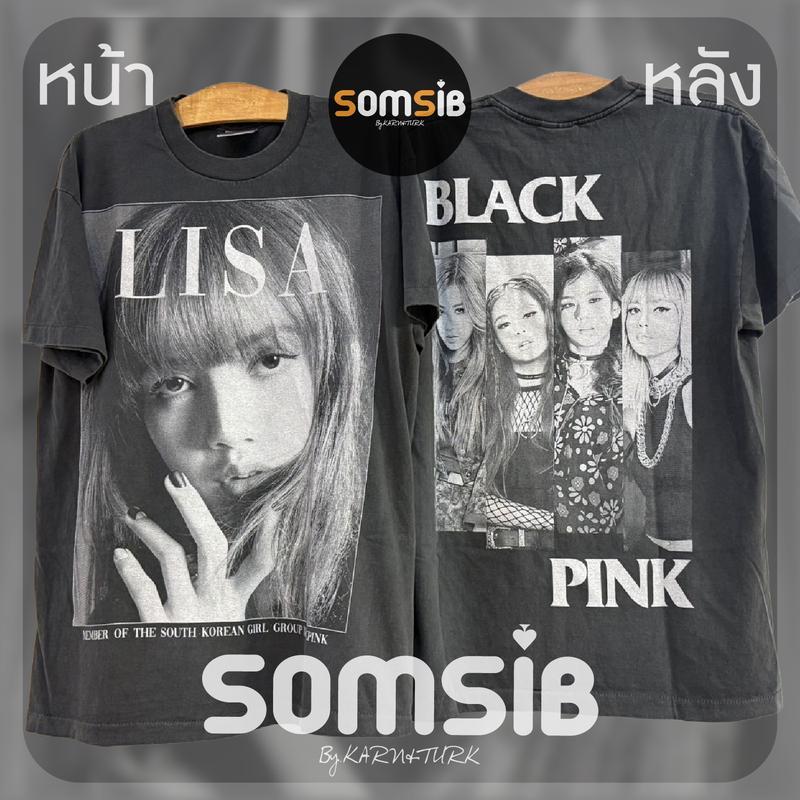 เสื้อ ผ้าเฟด BLACK PINK - LISA