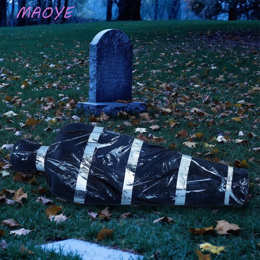 C Ahseng แขวน Corpse, Inflatable น่ากลัว Dead Victim Props, Corpse Prop สีดําแขวน Dead Body ปลอม Cor