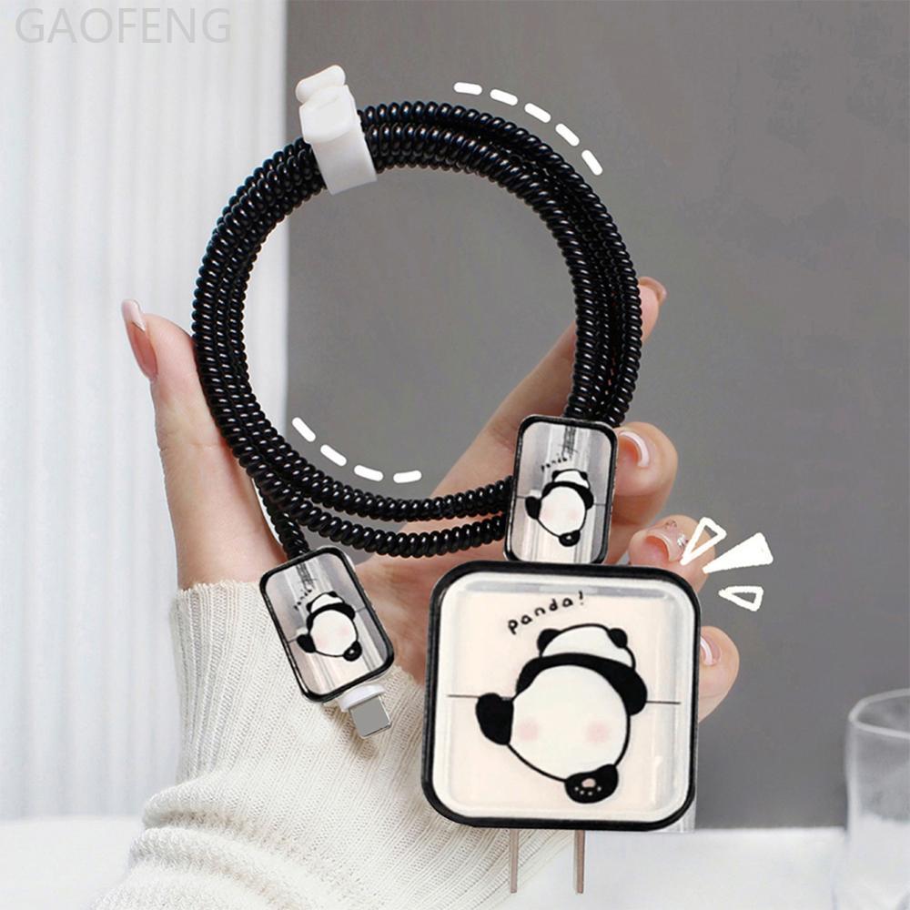 GAOFENG Creative Line น่ารักสําหรับโทรศัพท์ 15 14 13 Pro Max 18/20W Charger ชาร์จ Protector ข้อมูล W