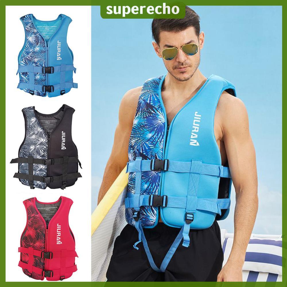 เสื้อชูชีพ Neoprene ผู้ใหญ่เด็กเสื้อชูชีพน้ําปลอดภัยเสื้อกั๊กตกปลาพายเรือคายัคพายเรือว่ายน้ําท่องลอยเสื้อชูชีพปลอดภัย [superecho.th]