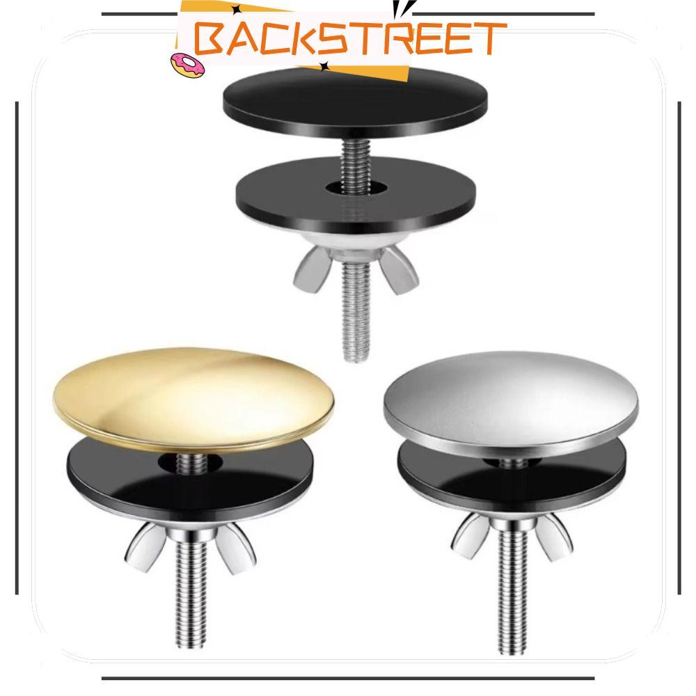 BACKSTAGE Sink Hole Cover, M6 Stainless Steel Faucet Hole Cover, Black Silver Sink Plug