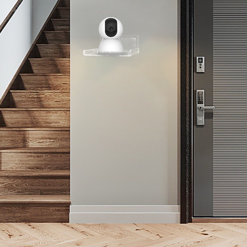 ชั้นวางกล้องมีรูสายลอด ขายึดติดผนังเป็นกาวอย่างดี สามารถถอดถาดวางออกจากแผ่นกาวได้ ใช้งานได้หลากหลาย ช่วยประหยัดพื้นที่ - รูปที่ 2