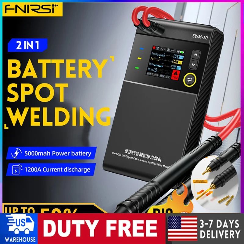 FNIRSI SWM-10 Mini Battery Spot เครื่องเชื่อมแบบพกพาเครื่องมือปรับ MAX 0.25 มม. 18650 แบตเตอรี่นิกเก
