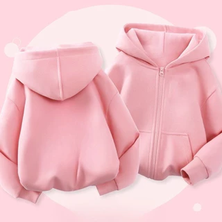 เด็กว่างเปล่าซิปขึ้นเสื้อกันหนาวหมวกสีดําและสีขาวสีทึบแจ็คเก็ตนุ่มสบายแจ๊กเก็ตสบายๆ