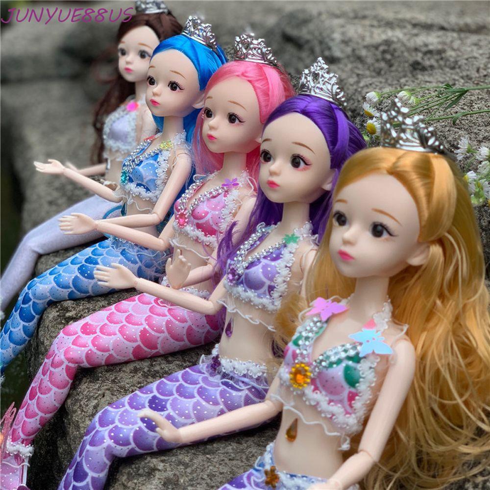 JUNYUE88US ตุ๊กตา BJD 3D Eye Kawaii 3D Eye เสื้อผ้าที่ถอดออกได้ Play House 13 Joint Movable ตุ๊กตาตั