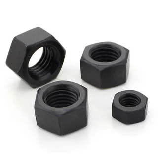 Hexagon Nut Black /หัวน็อต ตัวเมีย หกเหลี่ยม สีดํา เกรด 12.9 เกลียวมิล หยาบ M2 M2.5M3 M4 M5 M6 M8 M10 M12~ M24 (ZH-PFH1)