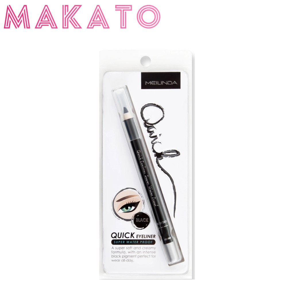 MEILINDA Quick Eyeliner Super Water Proof เมลินดา อายไลเนอร์ เส้นคม กันน้ำ กันเหงื่อ แห้งเร็ว ติดทน