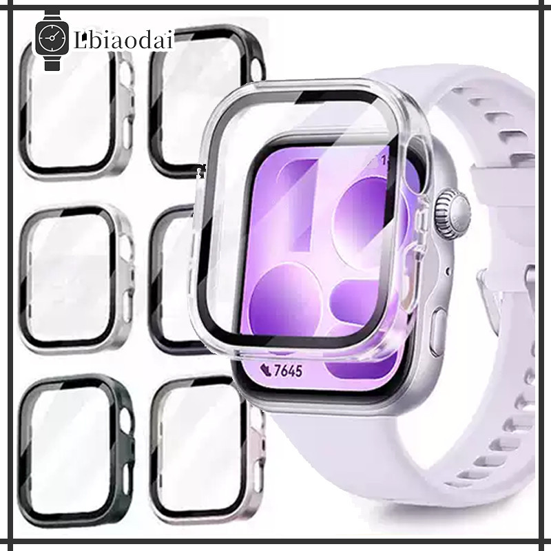 เคส ในตัวกระจกนิรภัย ครอบคลุมเต็มจอ for Huawei Watch Fit 5 / 5 Pro / 4 / 4 Pro / 3 เคสปกป้องหน้าจอ อุปกรณ์เสริม