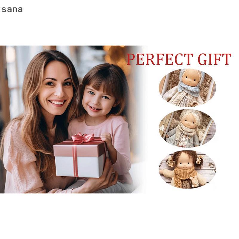 [sana] Handmade Waldorf Mini Doll ตุ๊กตาผ้ากํามะหยี่นุ่มน่ารักของขวัญของเล่นสําหรับเด็กผู้หญิง