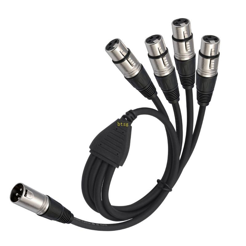 Btsg ที่เชื่อถือได้ XLR 3Pin Splitter Cable 60 ซม.Sures เพลงที่ชัดเจนสําหรับไมโครโฟนและ Mixers อุปกร