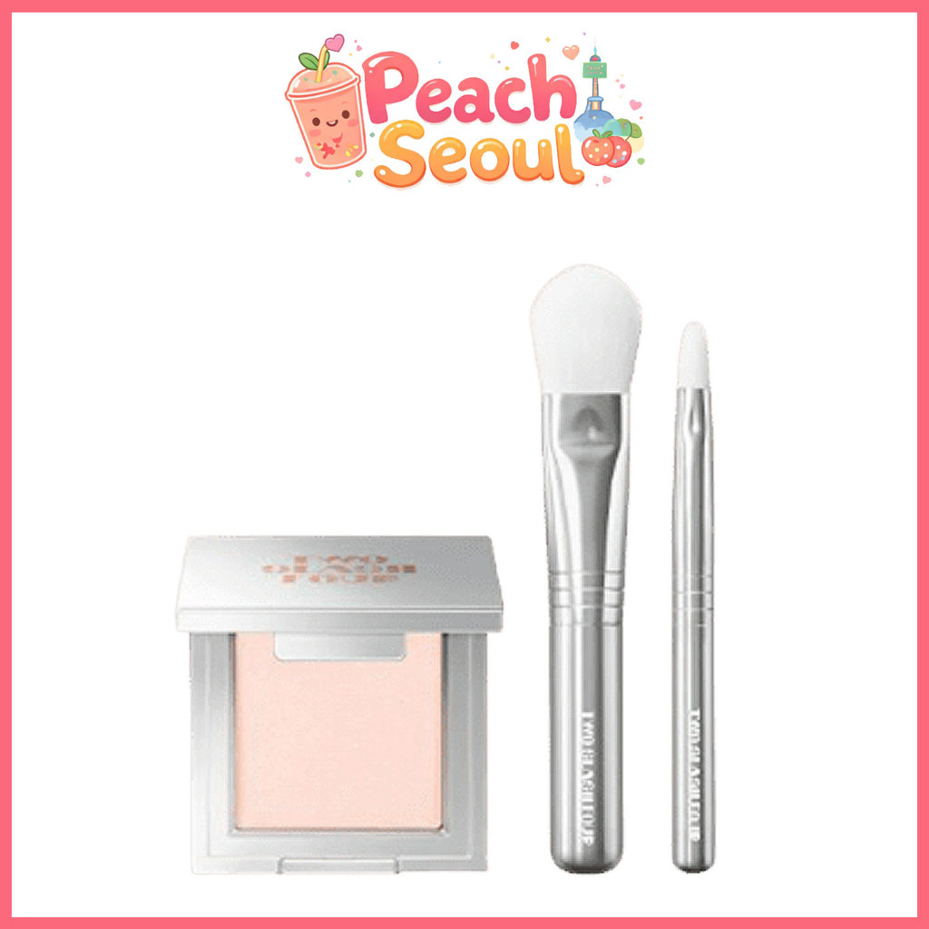 [Too Slash Four] Strobing Face Cube + Brush /Powder/Highlighter_From Korea
