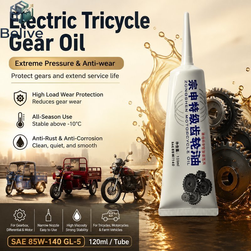 120ML น้ำมันเฟืองท้าย สกูตเตอร์ไฟฟ้า3ล้อ 85W-140 ป้องกันสึกหรอ น้ํามันเครื่อง ทำงานราบรื่น