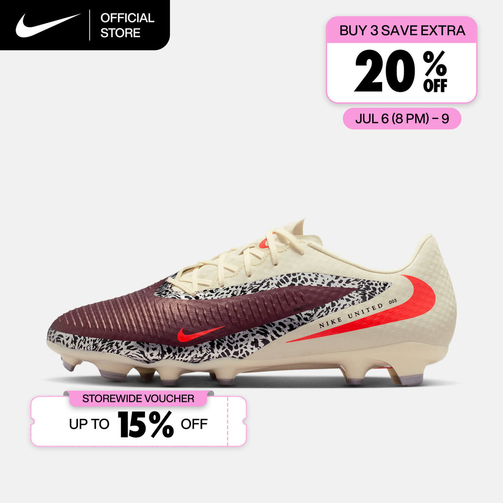 Nike Men's United Phantom 6 Low Academy Multi-Ground Soccer Cleats Shoes - Burgundy Crush [IO8446-661]