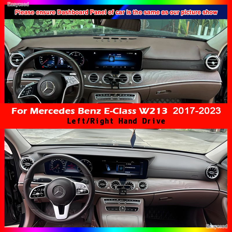สําหรับ Benz E-Class 2017 - 2023 W213 C238 A238 E260 หนัง PU Dashmat Dashboard ฝาครอบ Pad Dash Mat พ