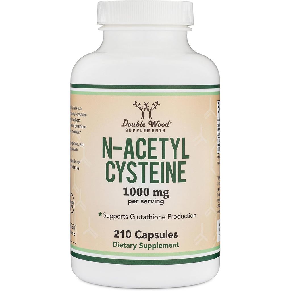 อาหารเสริม NAC (N-Acetyl Cysteine) -99%+Purity Test- (1,000mg Per Service, 500mg Per Capsule, 210 แค