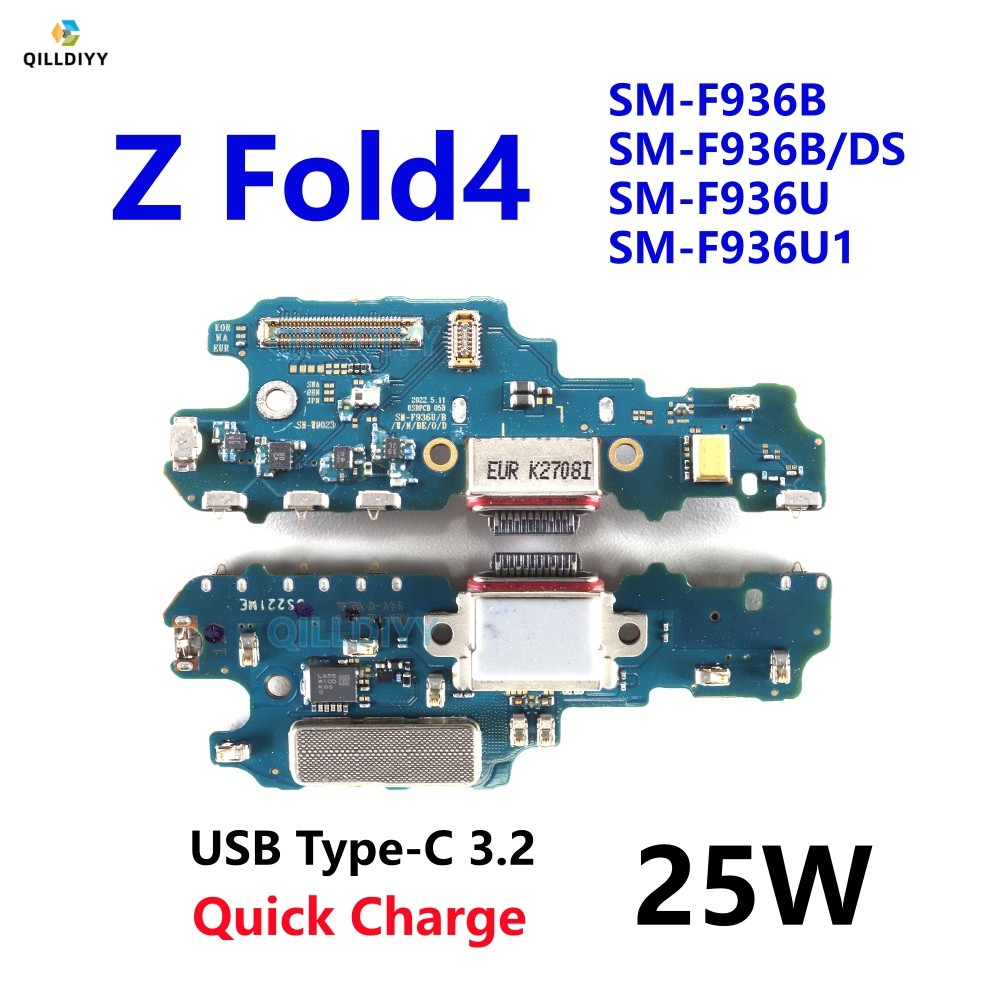USB Charger ชาร์จพอร์ต Dock Connector Mic สําหรับ Samsung Galaxy Z Fold4 F936B F936B/DS F936U F936U1