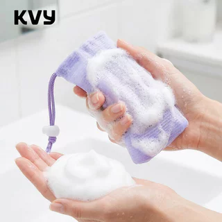 KVY Facial Foaming Net #Purple เควีวาย ตาข่ายตีฟอง สีม่วง.