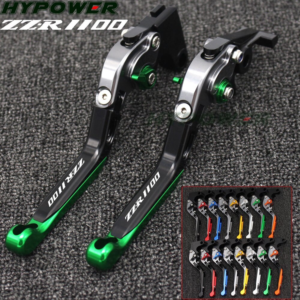 โลโก้ (ZZR1100) สําหรับ Kawasaki ZZ-R1100 ZZR 1100 1990-1992 CNC ปรับพับขยายได้รถจักรยานยนต์คลัทช์เบ