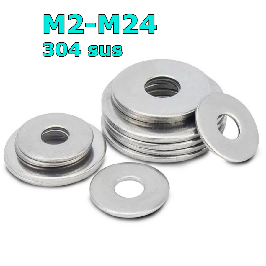 316 แหวนรองแบน สแตนเลส แหวนเรียบรองสกรู แหวนรองน็อต Flat Washer M2-M24 TZean
