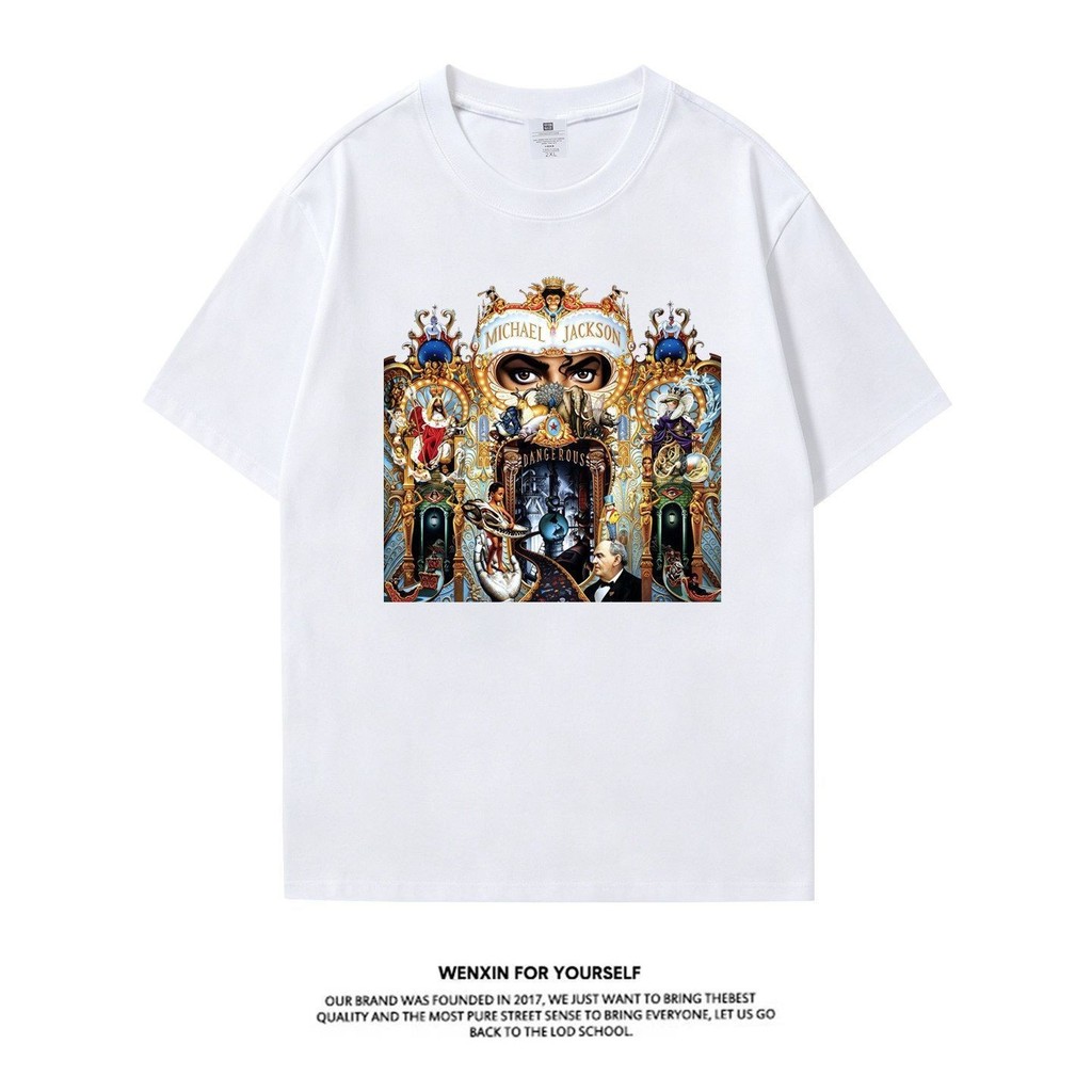 Wang Suttaki Michael Jackson Michael Jackson สินค้าเสื้อยืดแขนสั้นรองรับด้านบน