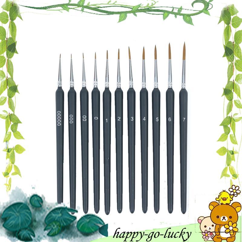 Detail Brush Set for Fine Detailing & Painting สีน้ํา ออยล์- ของจิ๋ว รุ่น 11 ชิ้น