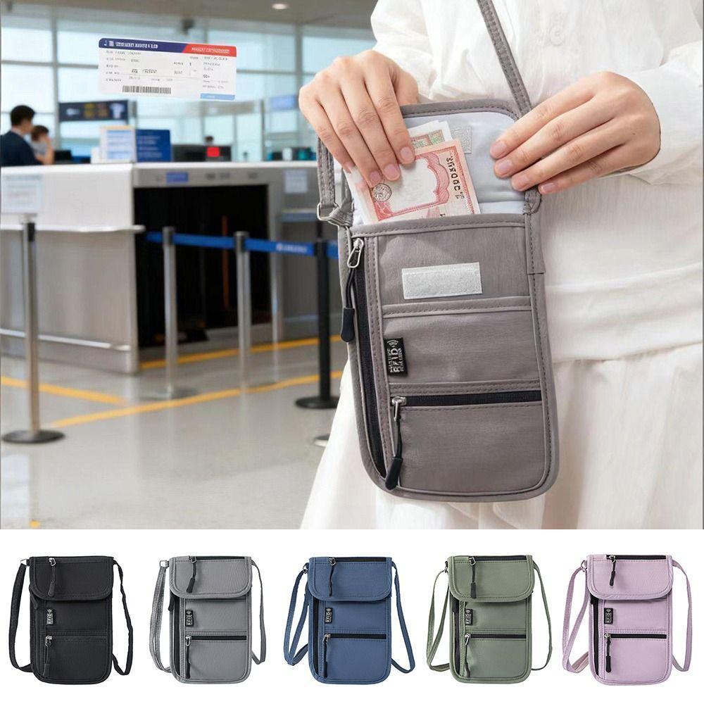 BANDOLERA RFID Passport Bag, Multi-function RFID Passport Cover, Portable Travel Supplies Accessorie