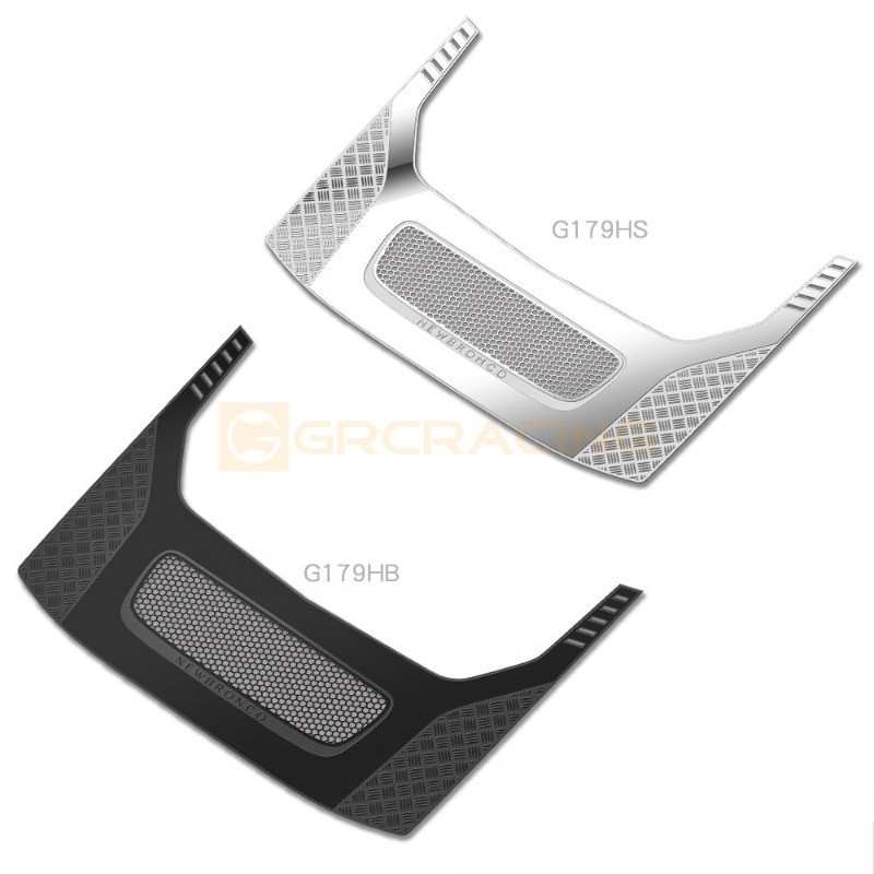 G179HS/B H-Style Stainless Steel Hood ตกแต่งและแผ่นป้องกันสําหรับ 1/18 TRX4M Bronco