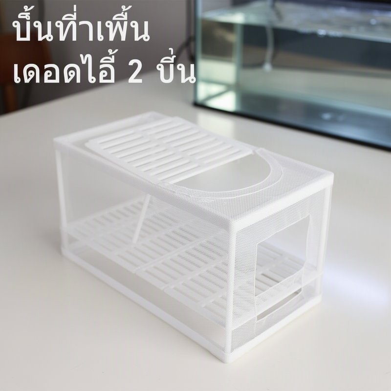 กล่องเพาะพันธุ์ปลา ฟักทอด ถังแยก ตาข่ายโปร่งใส Divider รูปที่ 7