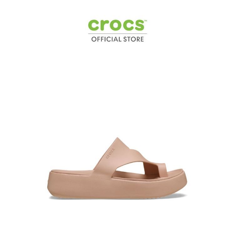 CROCS รองเท้าแตะผู้หญิง GETAWAY PLATFORM TOE LOOP รุ่น 210834-7AF - PINK CARAMEL