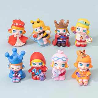 8 ชิ้นสาวน่ารัก Molly Adventure 3D เรซิ่น Charms สําหรับ DIY(4-348)888