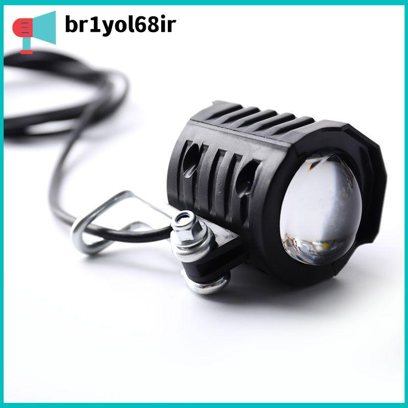 Br1yol68ir 2 in 1 E-BIKE ไฟหน้าอินพุต DC 36V 48V 60V โคมไฟแฮนด์สกู๊ตเตอร์ไฟฟ้า LED ไฟหน้าพร้อมแตร