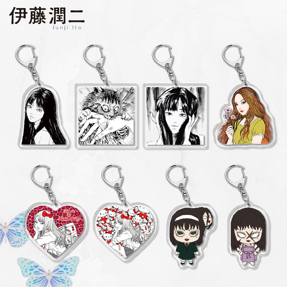 Ito Junji Horror Manga Tomie พวงกุญแจอะคริลิคกระเป๋าจี้ Key Ring Charms ของขวัญ