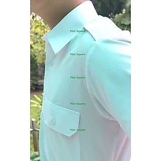 เสื้อเชิ้ตนักบิน สีขาว **แขนสั้น** มีอินทนู เจ้าเก่าหลังการบินไทย