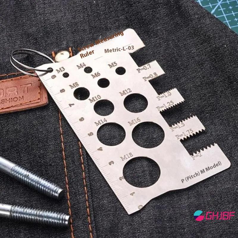 GHJBF] Screw Thread Pitch Gauge ไม้บรรทัด 55 องศาสแตนเลสเครื่องมือวัดสําหรับ Bolt การตัดมุมรุ่นทําและซ่อมเครื่องกล สนค
