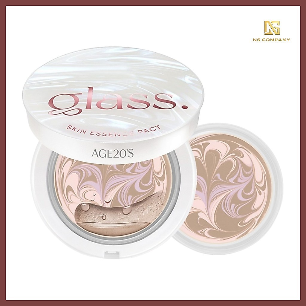 Glass Skin Essence Pact Cushion Foundation No.21 Neutral Ivory 1 ชิ้น Moisturizing Makeup