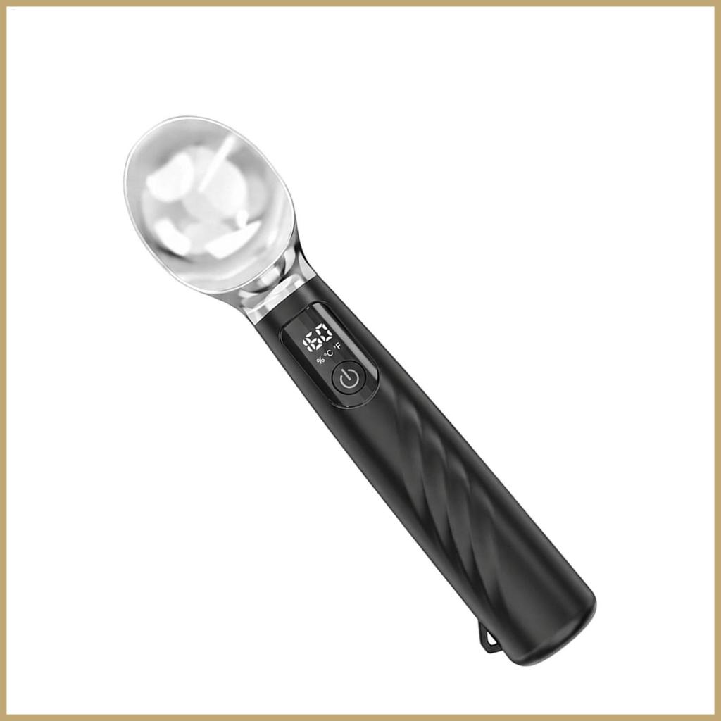 เครื่องทําความร้อน Ice Cream Scoop แบบชาร์จไฟได้ Nonstick Scoop พร้อมแบตเตอรี่แบบถอดได้ Ice Cream Sc