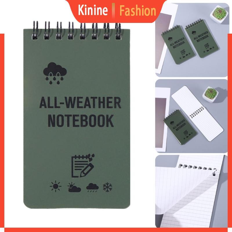 KIN All Weather Pocket Notebook สมุดบันทึกกันน้ํา Spirals Lined Field Note Pad