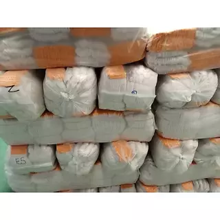 ถุงมือผ้า 700 กรัม สีขาวขอบสีส้ม บรรจุ 1 โหล (12 คู่)