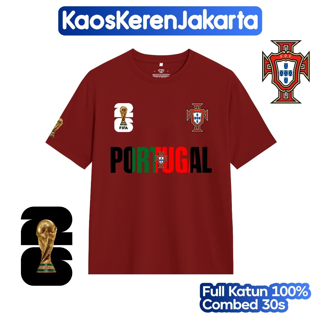 Edlund PORTUGAL FOOTBALL T-SHIRT EURO  เสื้อยืด / COMBED 30S /