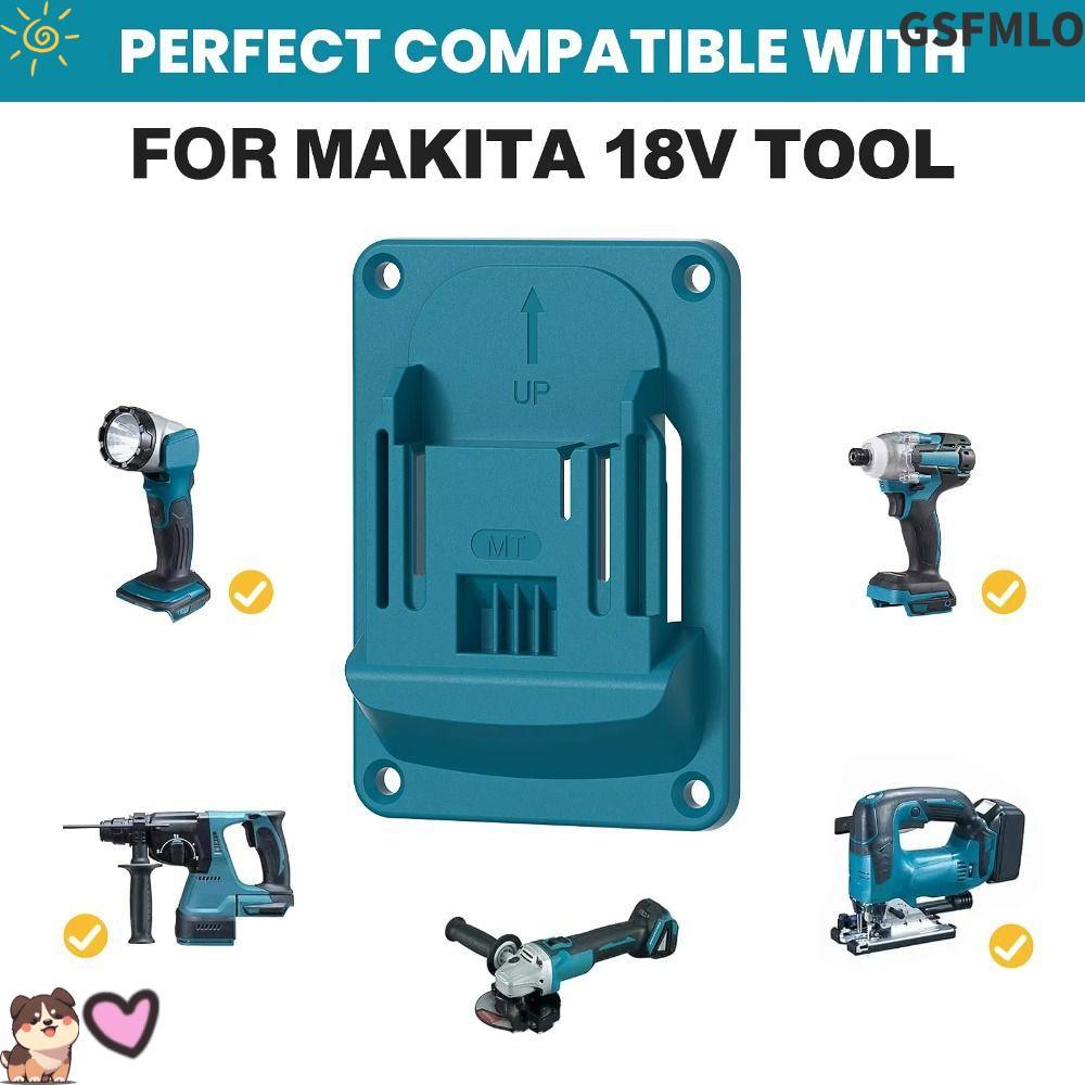 MAKITA GSFMLO ขายึดแบตเตอรี่ติดผนัง,ที่ใส่เครื่องมือไฟฟ้าที่ทนทานทนต่อการสึกหรอ,ฐานแบตเตอรี่ใช้งานง่ายติดผนังที่ทนทานสําหรับ ดู 18โวลต์