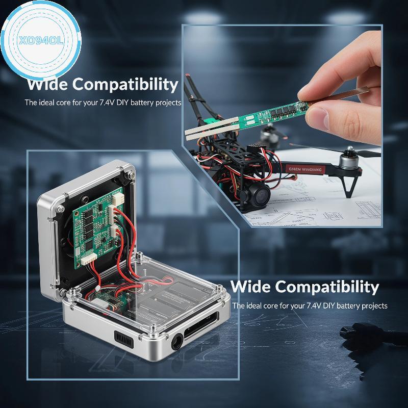 Xo94ol Robust 2S 7.4V Li-ion BMS สําหรับ 18650 แบตเตอรี่รองรับหลายระดับ Amperage สําหรับ Home Automa
