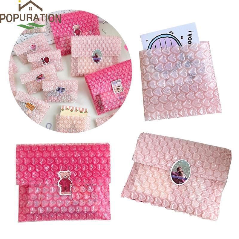 POP Wrap Bubble Pouches 10PCS Love พลาสติก Thicken Bubble กระเป๋าสําหรับ Mailing กันกระแทก Bubble กร